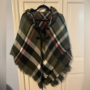 Super cuter trendy Plaid Poncho warm. So cute over any outfit!